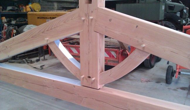 Charpente de fermes en atelier