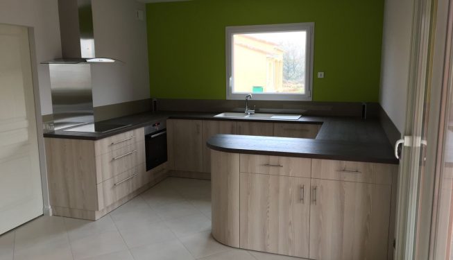 Cuisine stratifié verte