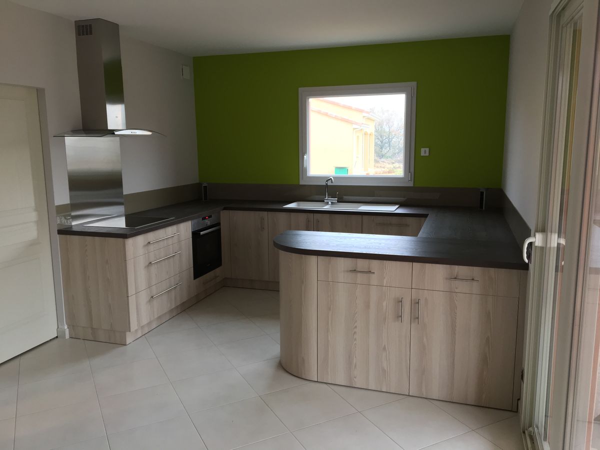 Cuisine stratifié verte