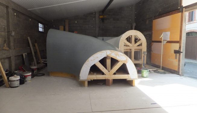 Coffrages de centrale Hydro-électrique à l'atelier